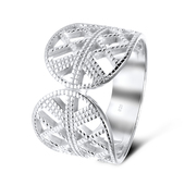 Ornamental Style Silver Ring NSR-2970
